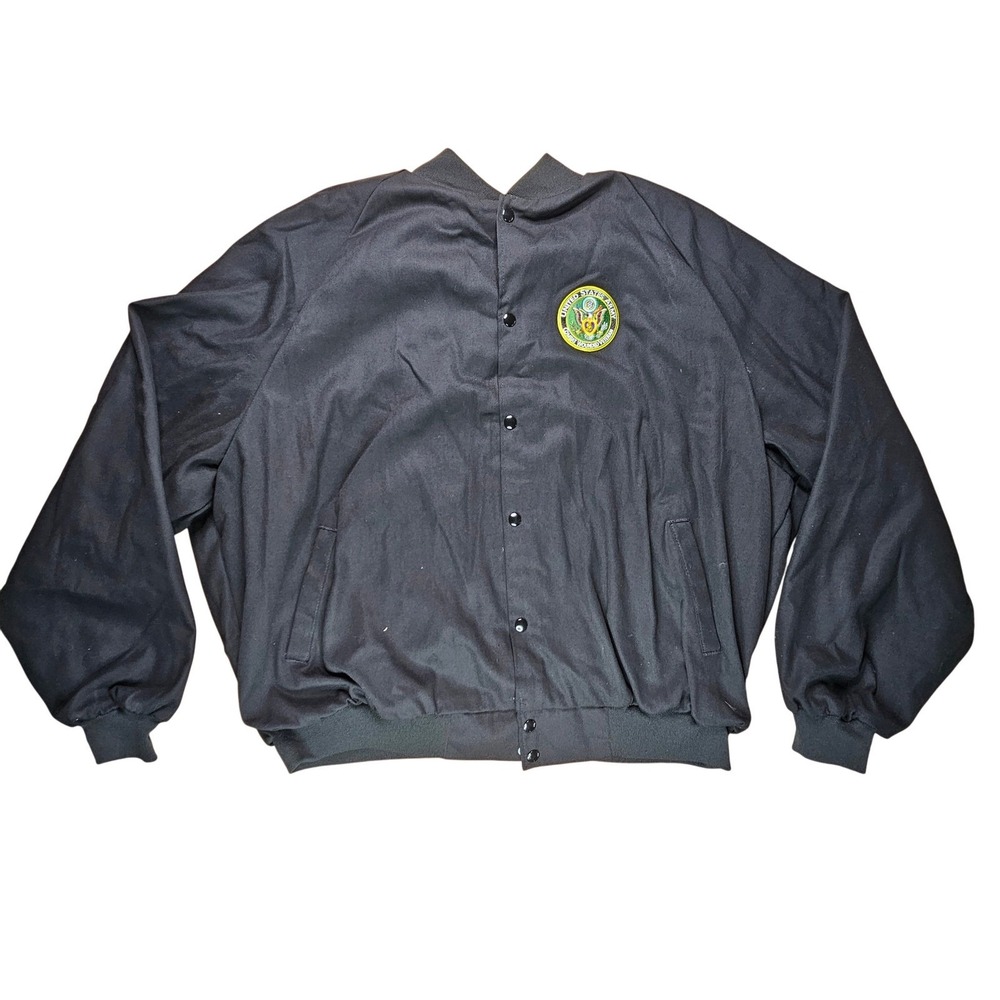 American‎ Fit Bomber Jacket Mens 3XL Black US Army Combat Wounded Veteran Patch - Picture 2 of 16